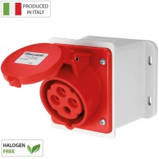 Βιομηχανική Πρίζα Θηλυκή 16A 4P 400V Κόκκινο IP44 EC690521D